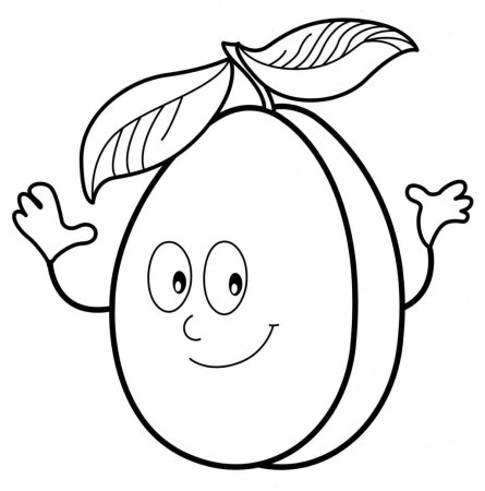 Фрукты раскраска для детей