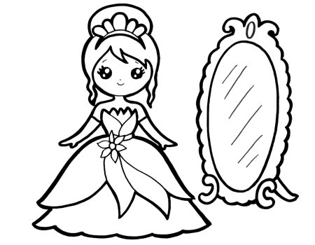 Принцесса раскраска для малышей
