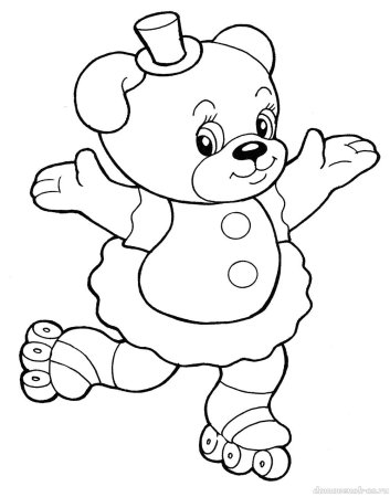 Медвед раскраска доля детей