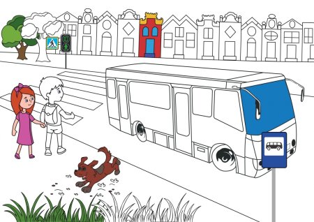 Раскраски по ПДД для малышей