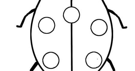 Раскраска Божья коровка для детей 3-4 лет