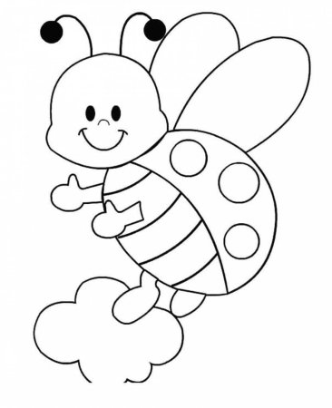 Божья коровка раскраска для детей 2 лет