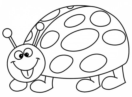 Божья коровка раскраска для малышей
