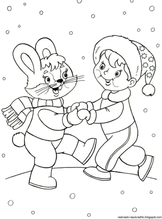 Зимняя раскраска