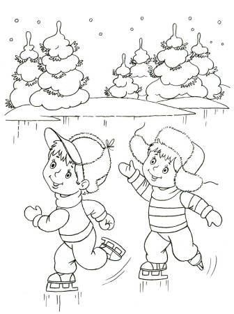 Раскраски для девочек зимние