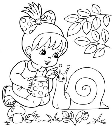 Раскраски для средней группы детского сада лето