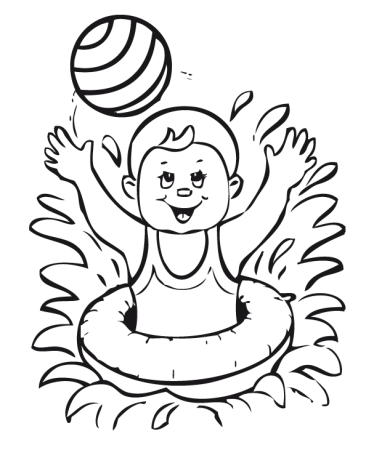 Раскраски лето для детей 3-4 лет