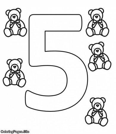 Цифра 5 рисунок для детей 1 класса