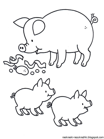 Поросенок раскраска