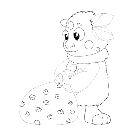 Раскраска Лунтик