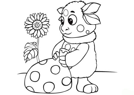 Раскраски для детей 3-4 лет Лунтик