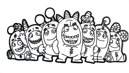 Oddbods раскраска