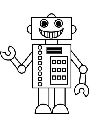 Робот раскраска для детей