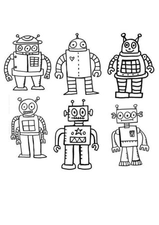 Робот раскраска для детей
