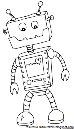 Роботы поезда раскраска Джинни