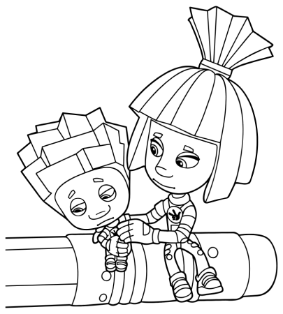 Раскраска Фиксики Симка