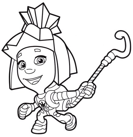 Раскраска Фиксики Симка и Нолик