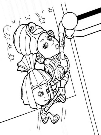 Фиксики раскраска для детей Симка