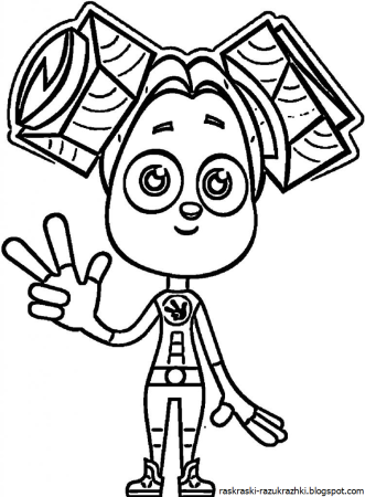 Раскраска Фиксики Файер