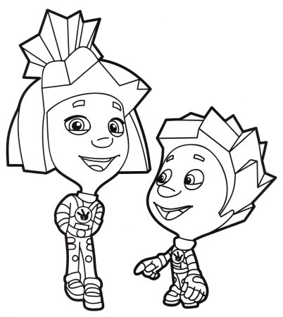 Раскраска Фиксики шпуля