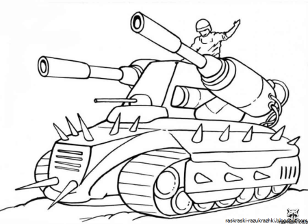 Раскраска танки для детей