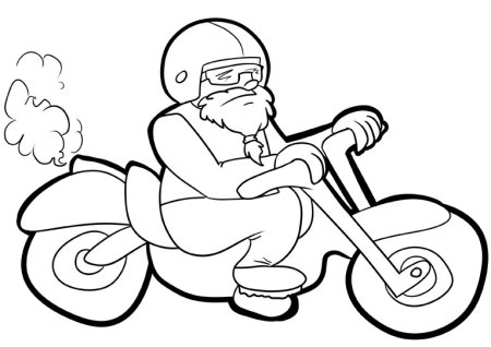 Мотоцикл раскраска для детей 3-4 лет