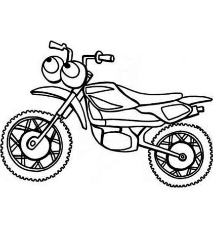 Мотоцикл для срисовки для детей