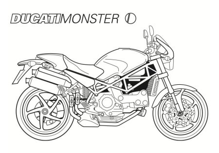 Раскраска мопед Альфа