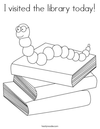 Раскраска книги в библиотеке
