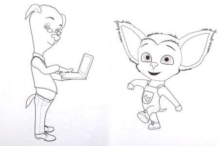 Раскраски для детей Барбоскины