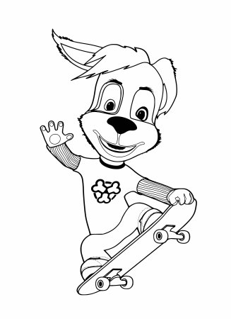 Дружок из Барбоскиных на скейте