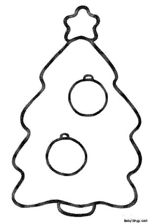 Елка раскраска для детей