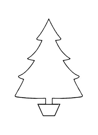 Елочка раскраска для детей