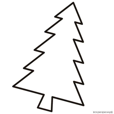 Раскраска елка Новогодняя