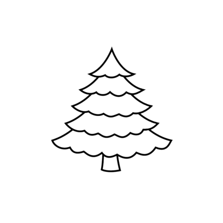 Елка раскраска