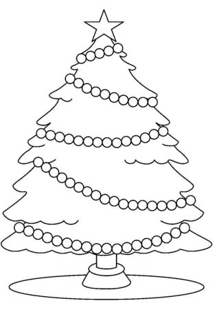 Елочка раскраска для детей