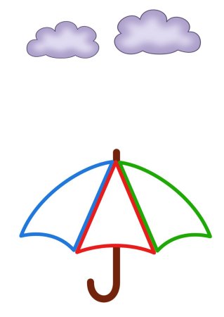 Дождливый день раскраска для детей