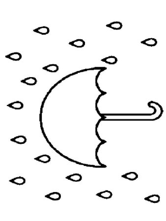 Раскраска зонтик