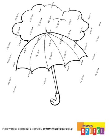 Дождь раскраска для детей