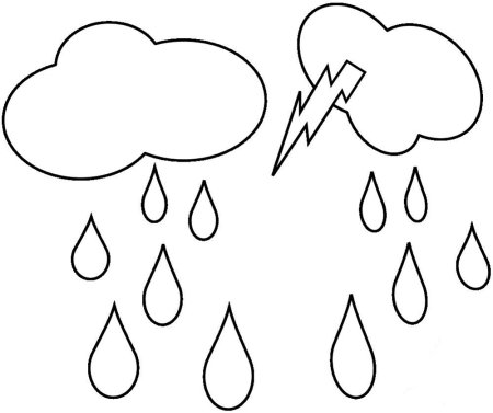 Дождь раскраска для детей