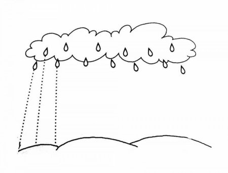 Дождик раскраска для детей