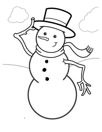 Снеговик раскраска