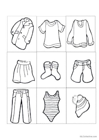 Летняя одежда раскраска для малышей