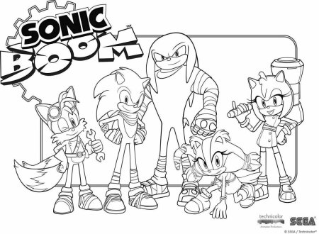 Соник и команда раскраска