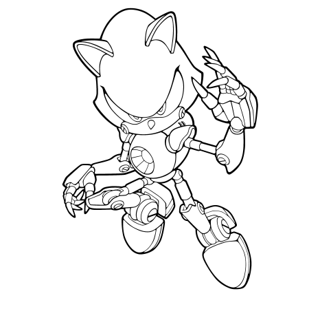 Метал Соник Coloring