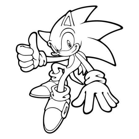 Соник раскраска