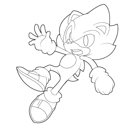 Раскраска супер Соник бум