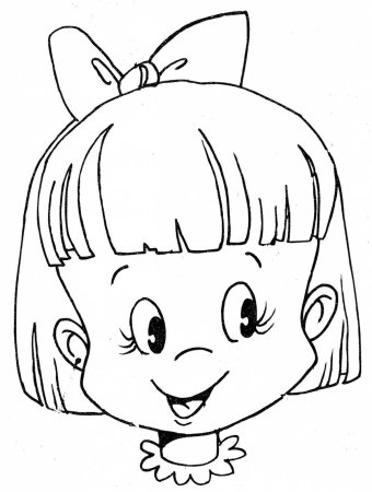 Лицо раскраска для детей