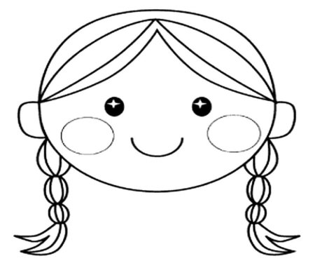 Лицо девочки раскраска