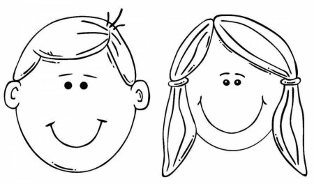Лицо раскраска для детей
